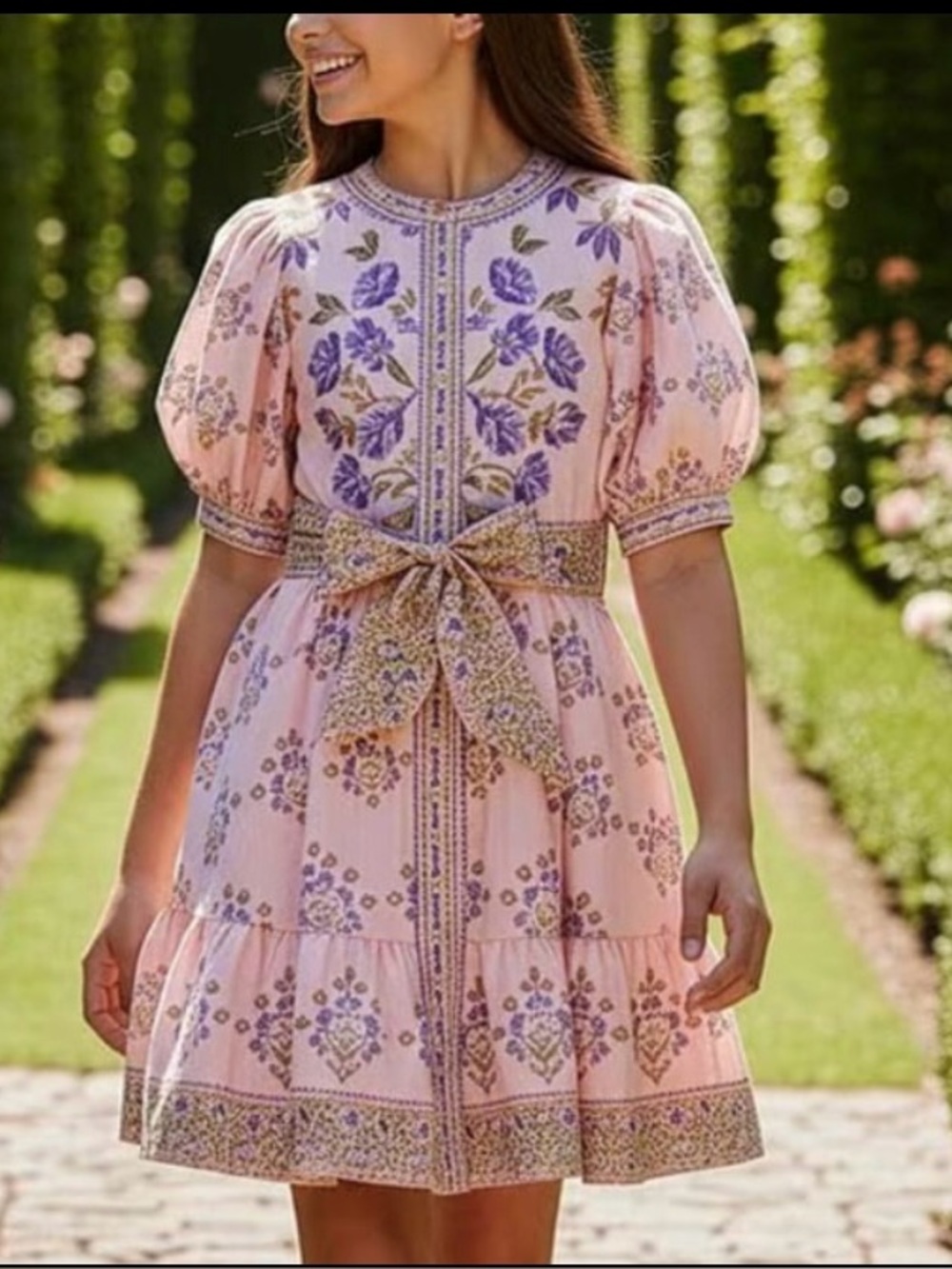 Girls A loves A spring floral dress